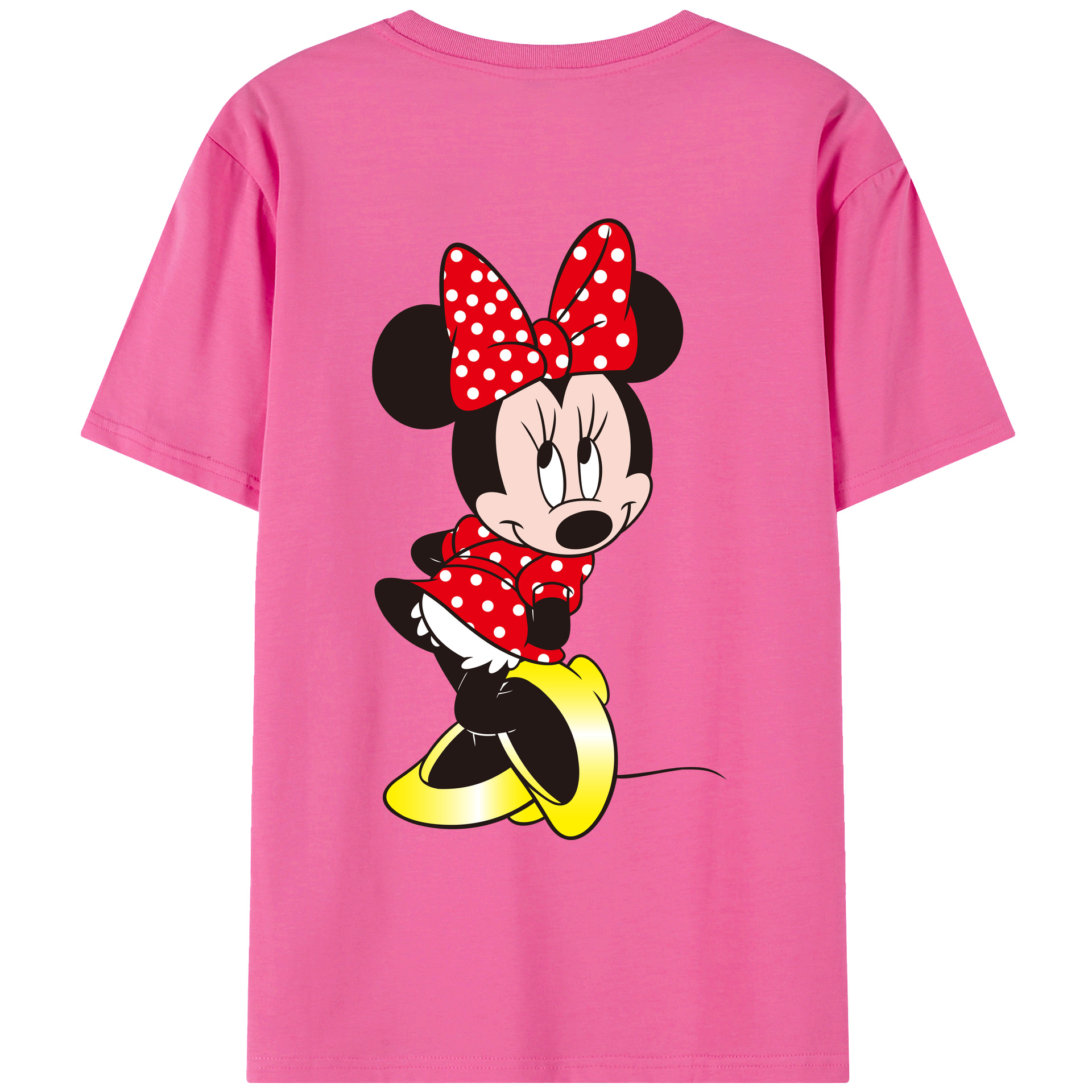 （画像用） ミッキーマウス Mickey Mouse レディース半袖Tシャツ(バックプリント)